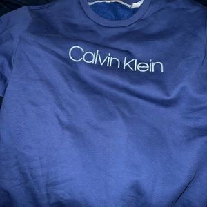 Blue Calvin Klein crew neck Size Large never worn only tried on